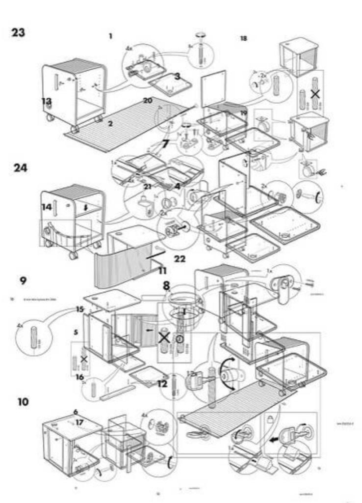 Furniture assembly instruction